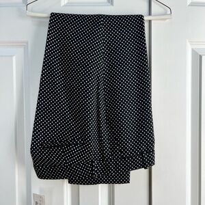 J. Crew Black and White Polka Dot Pants